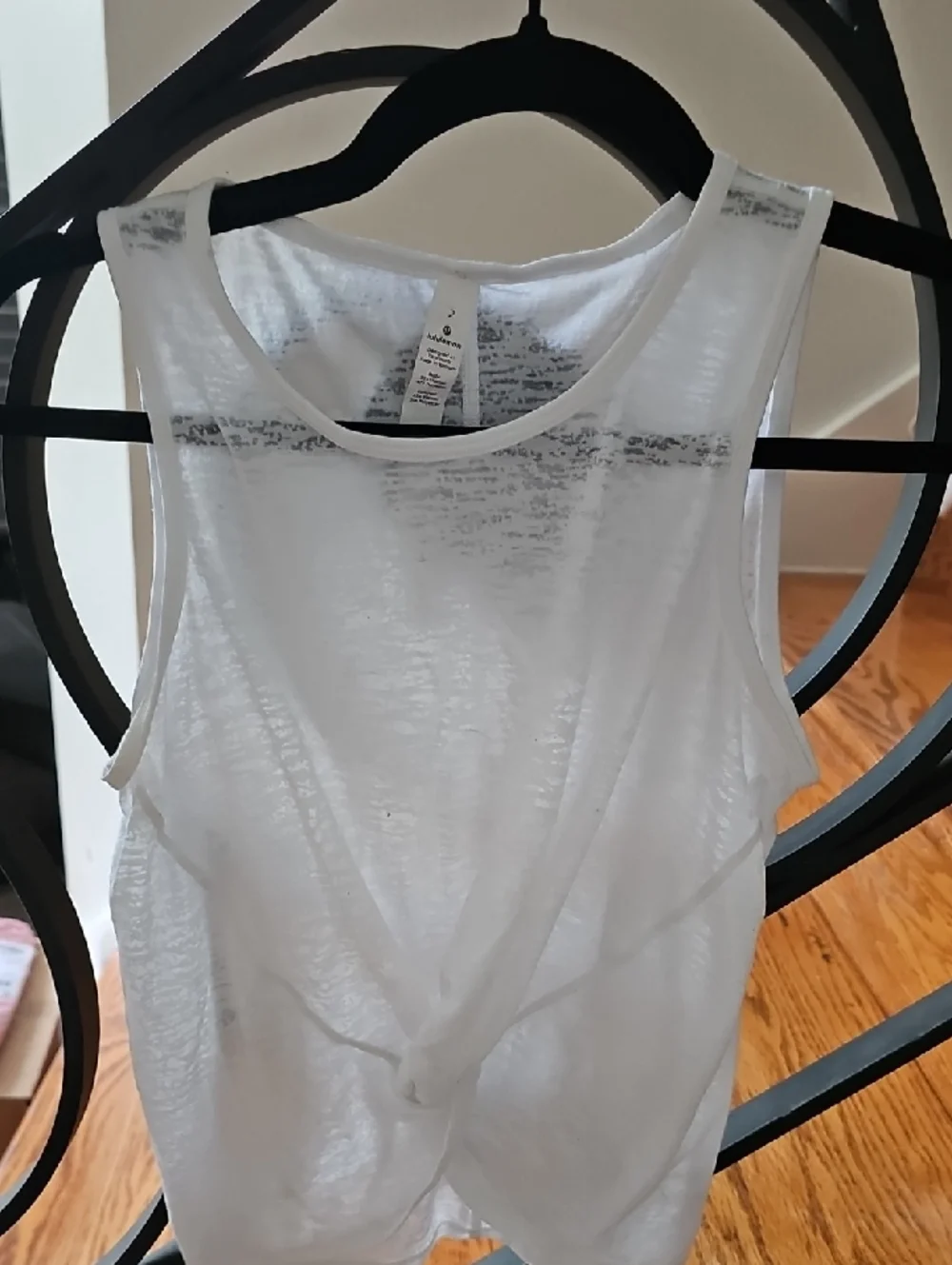 lululemon athletica White Knot-Front‎ Tank